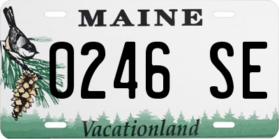 ME license plate 0246SE