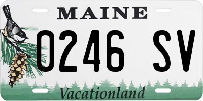 ME license plate 0246SV