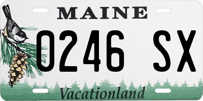 ME license plate 0246SX