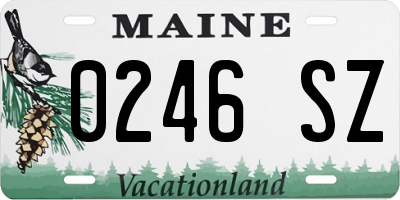 ME license plate 0246SZ