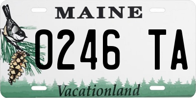 ME license plate 0246TA