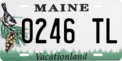ME license plate 0246TL
