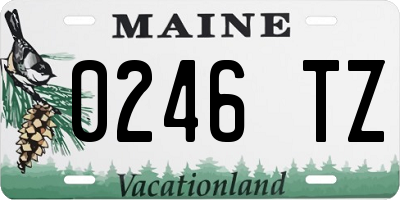 ME license plate 0246TZ