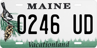 ME license plate 0246UD