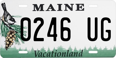 ME license plate 0246UG