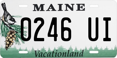 ME license plate 0246UI