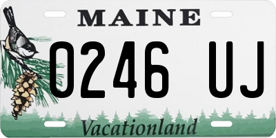 ME license plate 0246UJ