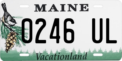 ME license plate 0246UL