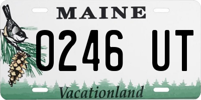 ME license plate 0246UT