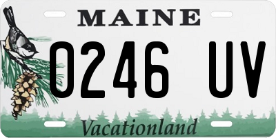 ME license plate 0246UV