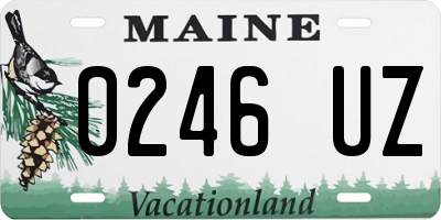 ME license plate 0246UZ