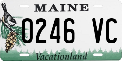 ME license plate 0246VC