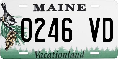 ME license plate 0246VD