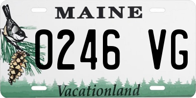 ME license plate 0246VG