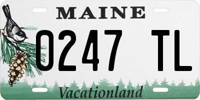 ME license plate 0247TL