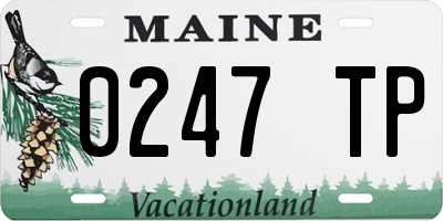 ME license plate 0247TP