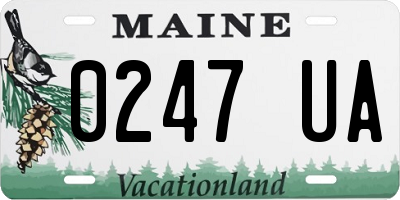 ME license plate 0247UA