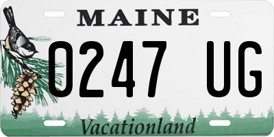 ME license plate 0247UG