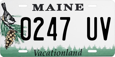 ME license plate 0247UV