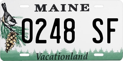 ME license plate 0248SF