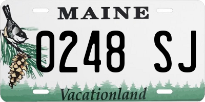 ME license plate 0248SJ