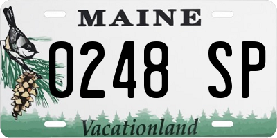 ME license plate 0248SP