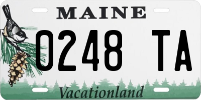 ME license plate 0248TA