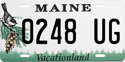 ME license plate 0248UG