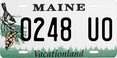 ME license plate 0248UO