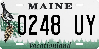 ME license plate 0248UY