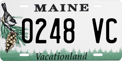 ME license plate 0248VC