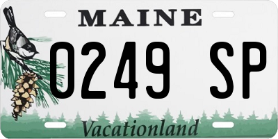 ME license plate 0249SP