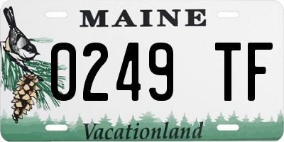 ME license plate 0249TF