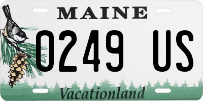 ME license plate 0249US