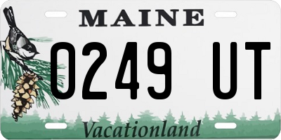 ME license plate 0249UT