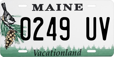 ME license plate 0249UV