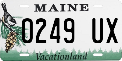 ME license plate 0249UX