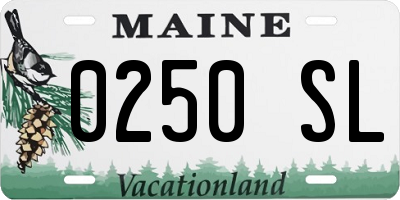 ME license plate 0250SL