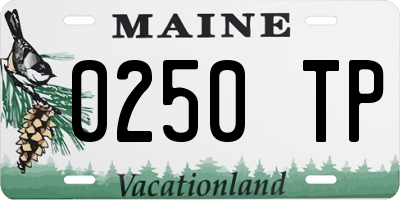 ME license plate 0250TP