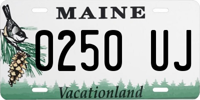 ME license plate 0250UJ