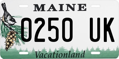 ME license plate 0250UK