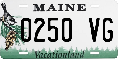 ME license plate 0250VG