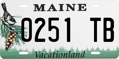 ME license plate 0251TB