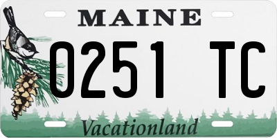 ME license plate 0251TC