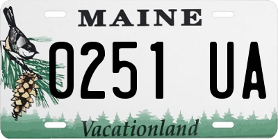 ME license plate 0251UA