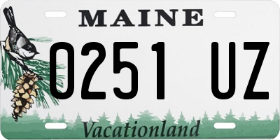 ME license plate 0251UZ