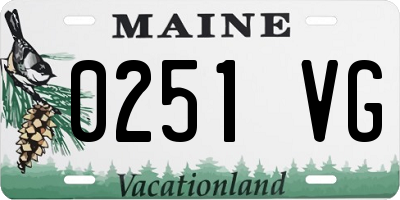 ME license plate 0251VG