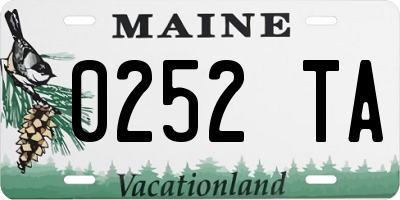 ME license plate 0252TA