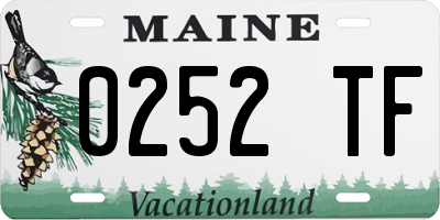 ME license plate 0252TF