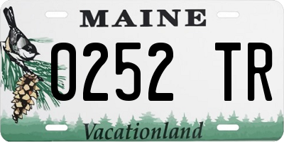 ME license plate 0252TR
